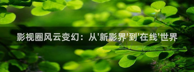 可可影视导航：影视圈风云变幻：从\'新影界\'到\'在线\'世界